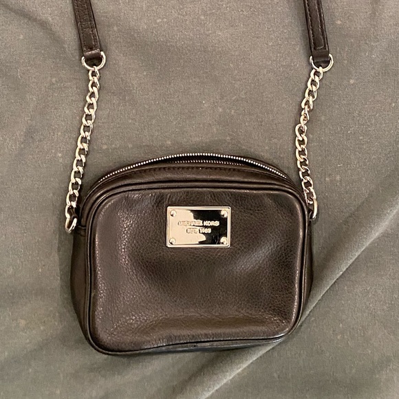 Black Leather Michael Kors Hamilton Small Crossbody Bag - Picture 2 of 3